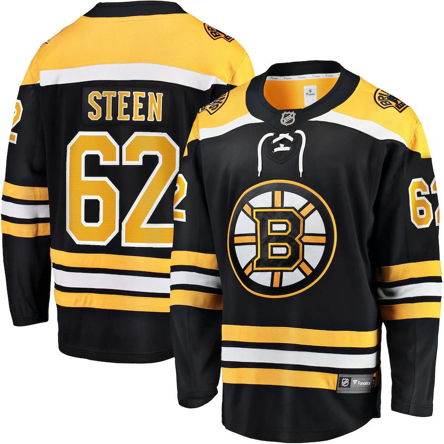 Men Boston Bruins #62 Oskar Steen Fanatics Branded Black Home Breakaway Player NHL Jersey->boston bruins->NHL Jersey
